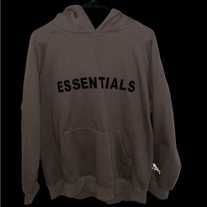 Essentials 'Fear of God' Hoodie Size Medium in Mocha Brown